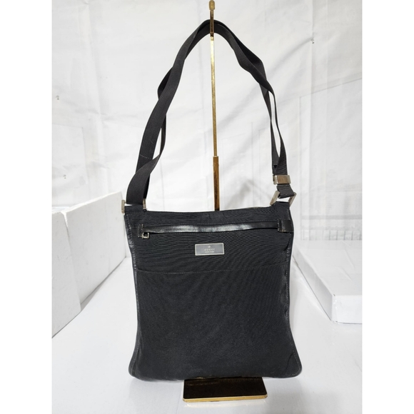 Gucci Black Denim Crossbody/Messenger Bag Black - Picture 7 of 15